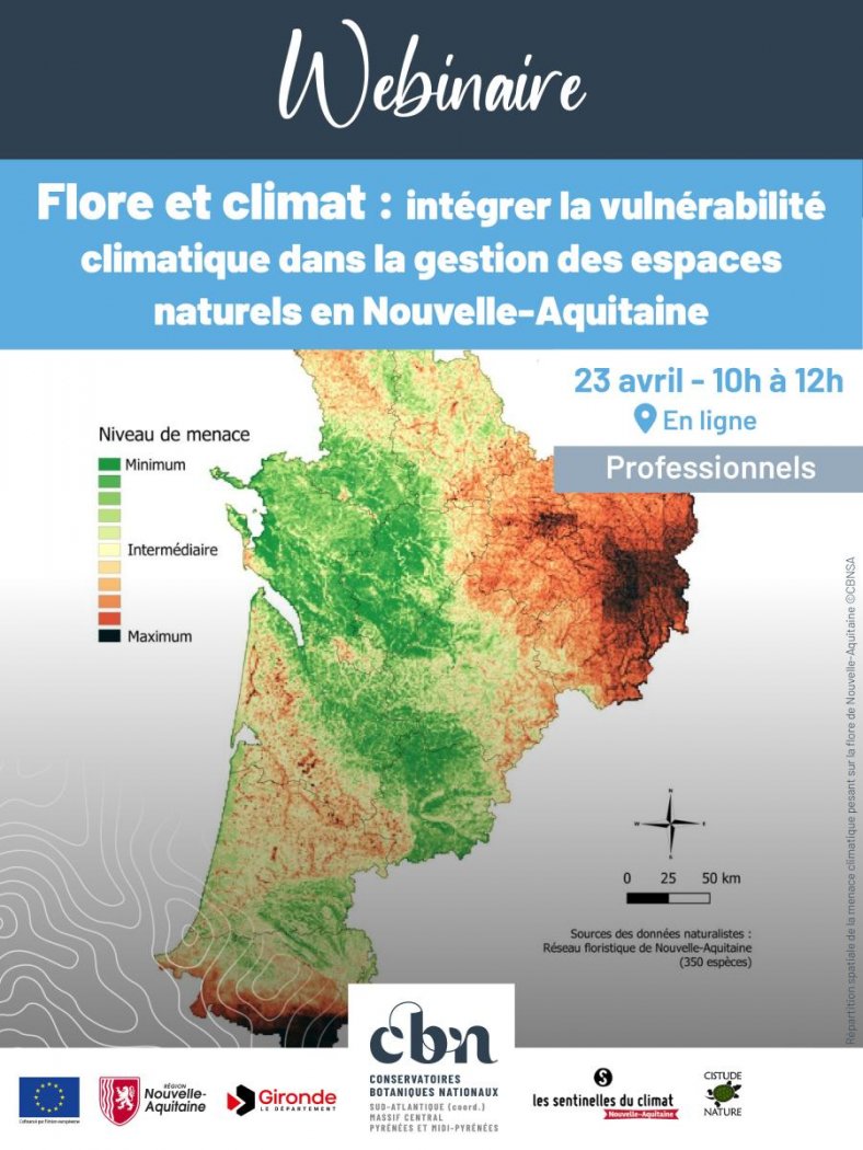 Webinaire : intégrer la vulnérabilité climatique dans la gestion des espaces naturels en Nouvelle-Aquitaine