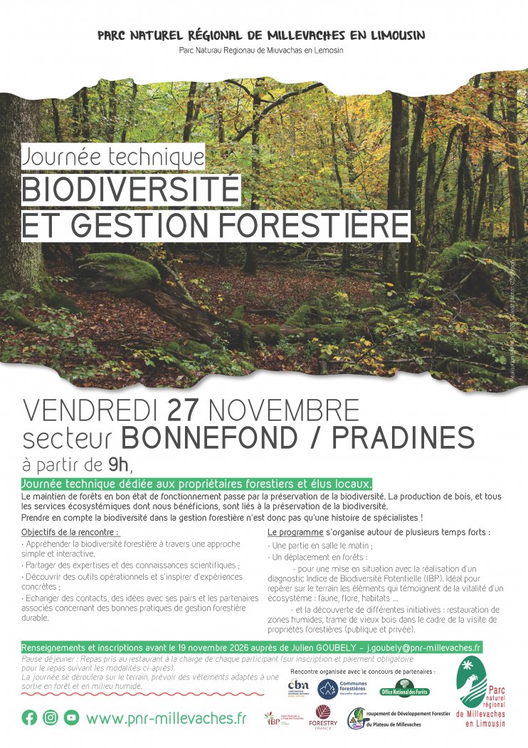 Journée technique "Biodiversité et Gestion forestière"